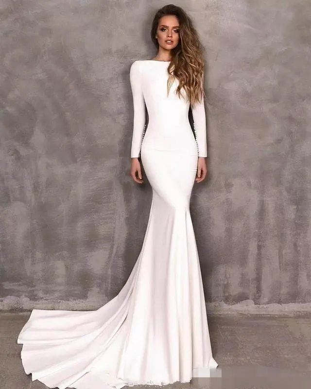 Mermaid Wedding Dress, Long Cowl Back Wedding Dress Wedding Gown    cg17124
