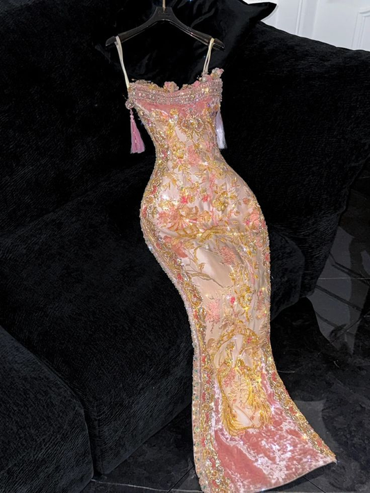 Mermaid Sequin Long Prom Dresses Formal Party Dress Birthday Outfit cg26117