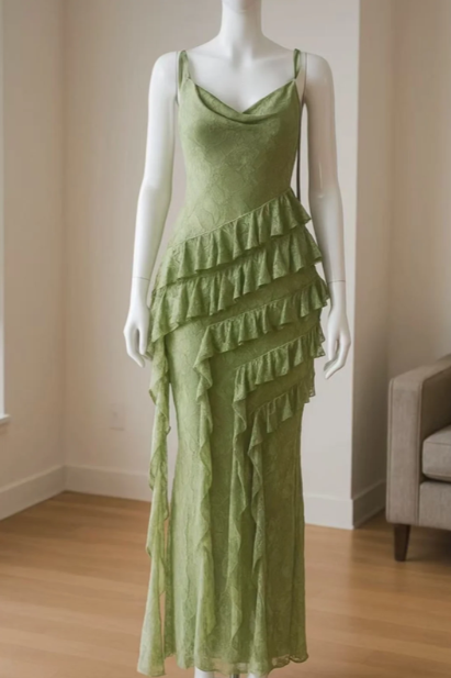 Green Long Prom Dresses Formal Party Dress Birthday Outfit cg26113