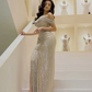 Off the Shoulder Sleeveless Long Mermaid Prom Dress With Split cg26125