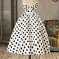White and Black Polka Dots Short Prom Dress, Lovely A-Line Party Dress cg26225