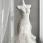 Classy Wedding Dress White Mermaid Ruffles Bridal Gowns CY0001