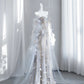 Sparkly Light Blue Prom Dress Appliques Sequins Evening Dress CY0002
