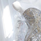 Sparkly Light Blue Prom Dress Appliques Sequins Evening Dress CY0002