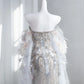 Sparkly Light Blue Prom Dress Appliques Sequins Evening Dress CY0002