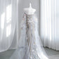Sparkly Light Blue Prom Dress Appliques Sequins Evening Dress CY0002