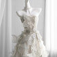 Dreamy Strapless Long Sweet 16 Dress Appliques Sequins A-Line Party Dress CY0005