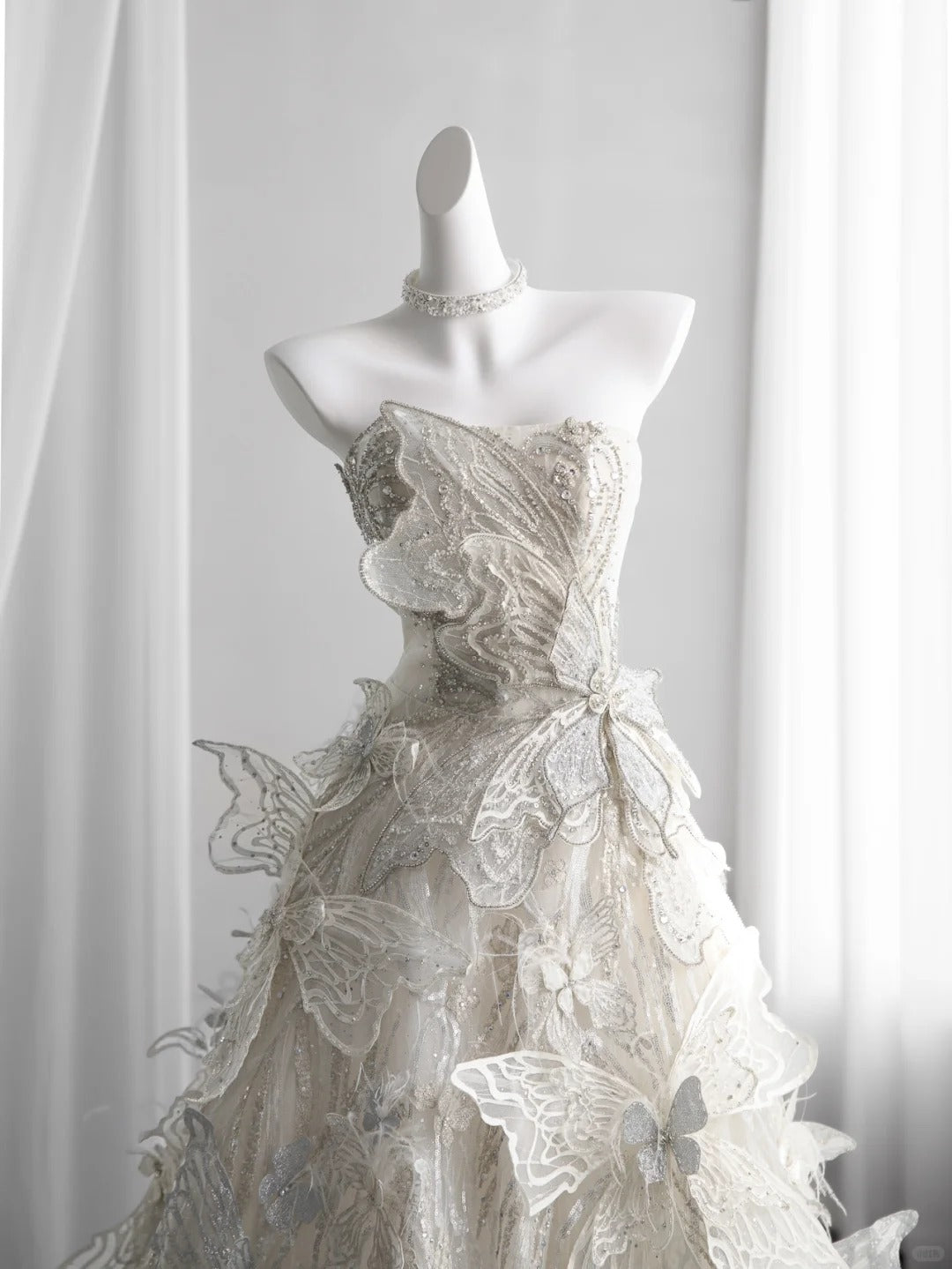 Dreamy Strapless Long Sweet 16 Dress Appliques Sequins A-Line Party Dress CY0005