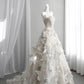 Dreamy Strapless Long Sweet 16 Dress Appliques Sequins A-Line Party Dress CY0005