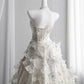 Dreamy Strapless Long Sweet 16 Dress Appliques Sequins A-Line Party Dress CY0005