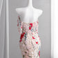 Dopamine Style Floral Pink Prom Dress Appliques Spaghetti Straps Mermaid Evening Dress CY0009