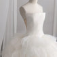 Fashion Strapless A-Line Wedding Dress Ideas Tiered Tulle Bridal Gowns CY0016