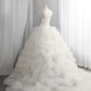 Fashion Strapless A-Line Wedding Dress Ideas Tiered Tulle Bridal Gowns CY0016