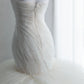Alluring White Tulle Wedding Dress Strapless Mermaid Bridal Gowns CY0017