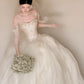 Romantic A-Line Ruffled Wedding Dress Ideas Strapless Sequins Bridal Gowns CY0023
