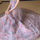 Ornate Spaghetti Straps Purple Sweet 16 Dress 3D Floral A-Line Party Dress CY0025