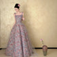 Ornate Spaghetti Straps Purple Sweet 16 Dress 3D Floral A-Line Party Dress CY0025