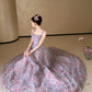Ornate Spaghetti Straps Purple Sweet 16 Dress 3D Floral A-Line Party Dress CY0025