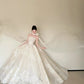 Glamorous A-Line Ivory Wedding Dress Ideas Strapless Appliques Bridal Gowns CY0029