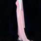 Y2K Style One Shoulder Sheath Prom Dress Pink Evening Dress CY0039