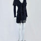 Gothic Sheath Black Homecoming Dress Lace Tiered Long Sleeve Short Dress CY0041