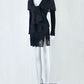 Gothic Sheath Black Homecoming Dress Lace Tiered Long Sleeve Short Dress CY0041