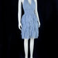 Beautiful Halter Neck Blue Homecoming Dress Ruffles A-Line Short Dress CY0047
