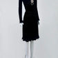 Sparkly  Ruffles Black Homecoming Dress Off-the-Shoulder Sheath Crystals Short Dress CY0050