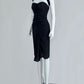 Timeless Halter Neck Black Homecoming Dress Gathered Sheath Short Dress CY0052