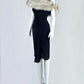 Timeless Halter Neck Black Homecoming Dress Gathered Sheath Short Dress CY0052