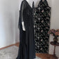 Gothic Jewel Neck Black Prom Dress Sequins Long Sleeve A-Line Evening Dress CY0069