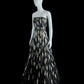 Romantic Strapless Black Sweet 16 Dress Sequins A-Line Party Dress CY0075