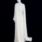 Wonderful V Neck Ivory Wedding Dress Long Sleeve A-Line Bridal Gowns CY0076