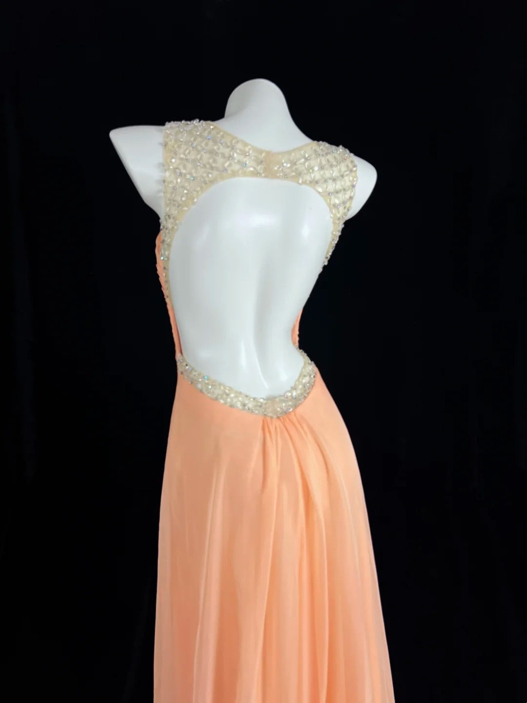 Ornate Sweetheart Neck Orange Prom Dress Beading A-Line Evening Dress CY0077