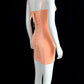Simple Spaghetti Straps Taper Bodice Homecoming Dress Orange Lace-Up Sheath Short Dress CY0080