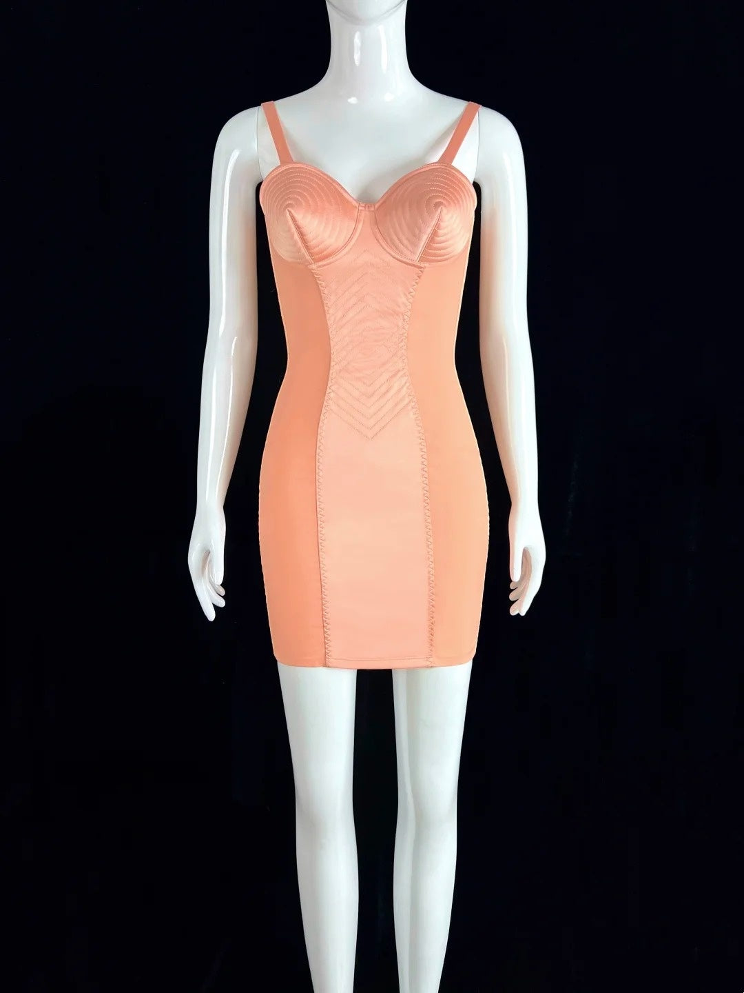 Simple Spaghetti Straps Taper Bodice Homecoming Dress Orange Lace-Up Sheath Short Dress CY0080