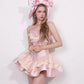 Pink Short Prom Dress with Lace Sweetheart Mini Birthday Party Dress     cg26078