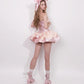 Pink Short Prom Dress with Lace Sweetheart Mini Birthday Party Dress     cg26078