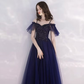 navy blue evening dress Prom Dress   cg16223