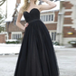 Black Prom Dresses Sweetheart A-line Ankle-length Cheap Sexy Long Prom Dress  cg5705