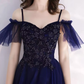 navy blue evening dress Prom Dress   cg16223