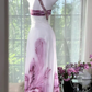 A Line One Shoulder Chiffon Sequin Printed Butterfly Long Prom Dress, Evening Dress  cg26191