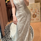 Mermaid Lace Vintage Wedding Dress Elegant Prom Party Dress cg26305