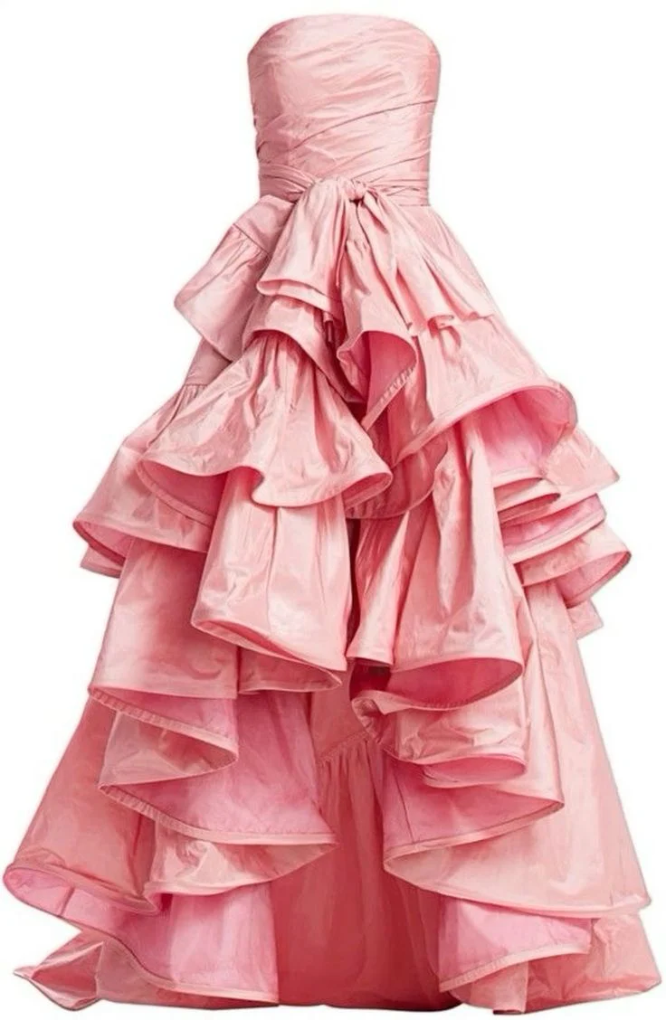 Ball Gown Strapless Pink Prom Dress Long Evening Dress  cg26236
