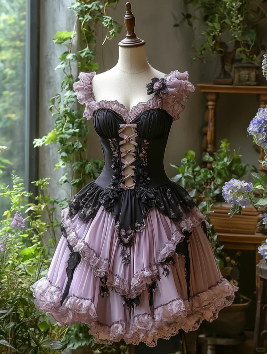 Lilac Chiffon Short Prom Party Dress Homecoming Dress Birthday Dress cg26285