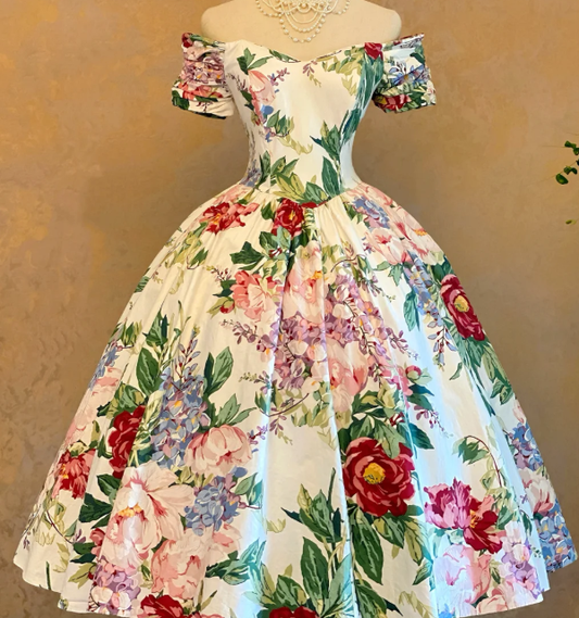 Off The Shoulder Flora Prom Party Dress A Line Evening Dress  cg26332