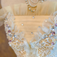 Yellow Ball Gown Prom Party Dress Lace Sweet 16 Birthday Dress cg26302