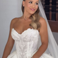 Romantic White Applique Wedding Gown Lace Bridal Dress  cg26139