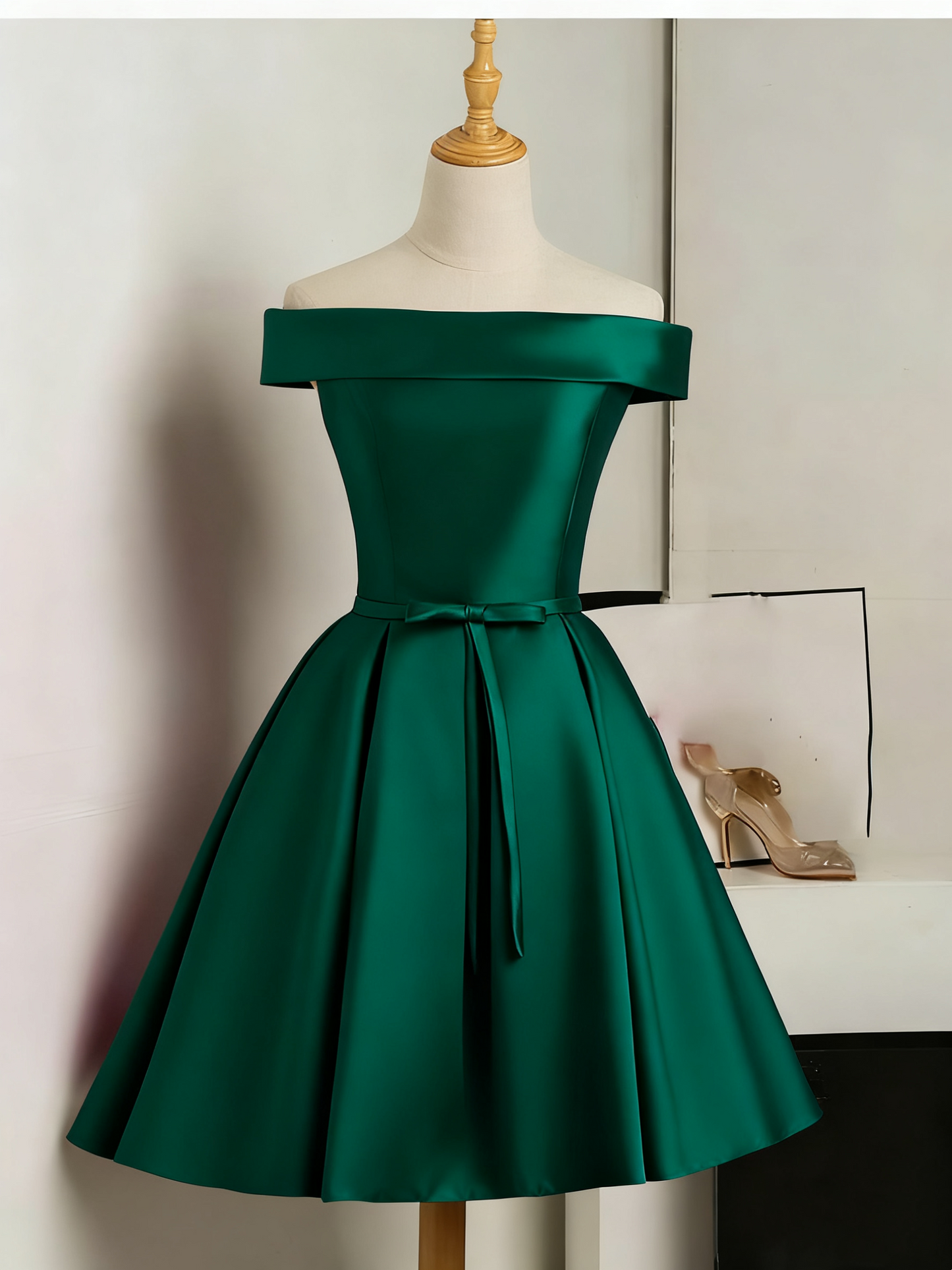 A Line Satin Semi Formal Gown Cocktail homecoming Dress   cg11392
