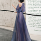 BLUE TULLE LONG PROM DRESS BLUE TULLE FORMAL DRESS     cg20834